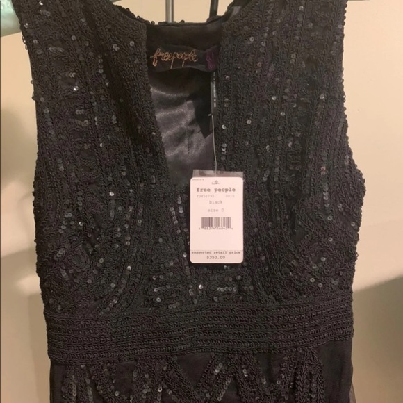 Free People Black Sequin Dress - Picture 3 of 4
